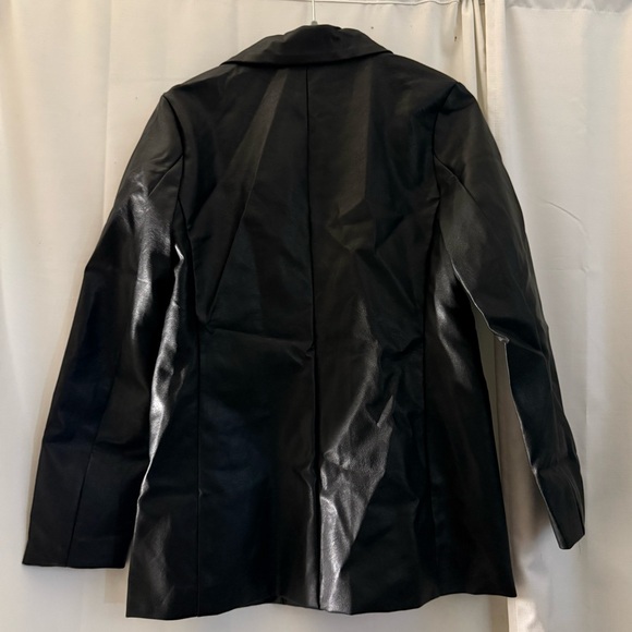SOLD ~ ELLEN FAUX LEATHER BLAZER - Picture 8 of 12